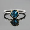 Topaz London 1ct gold & silver ring. Made to order.