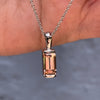 Imperial Topaz & Platinum pendant