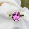 Pink Tourmaline & gold ring