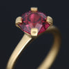 Solitaire ring 22ct gold & Malawi Garnet