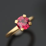 Solitaire ring 22ct gold & Malawi Garnet