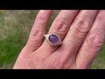 Chalcedony Purple  ring 4ct