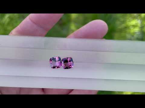 RUBELITES matching pair 1.7 & 1.75cts