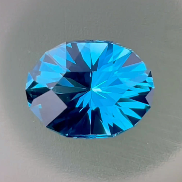 Topaz London 3.85ct modern oval cut