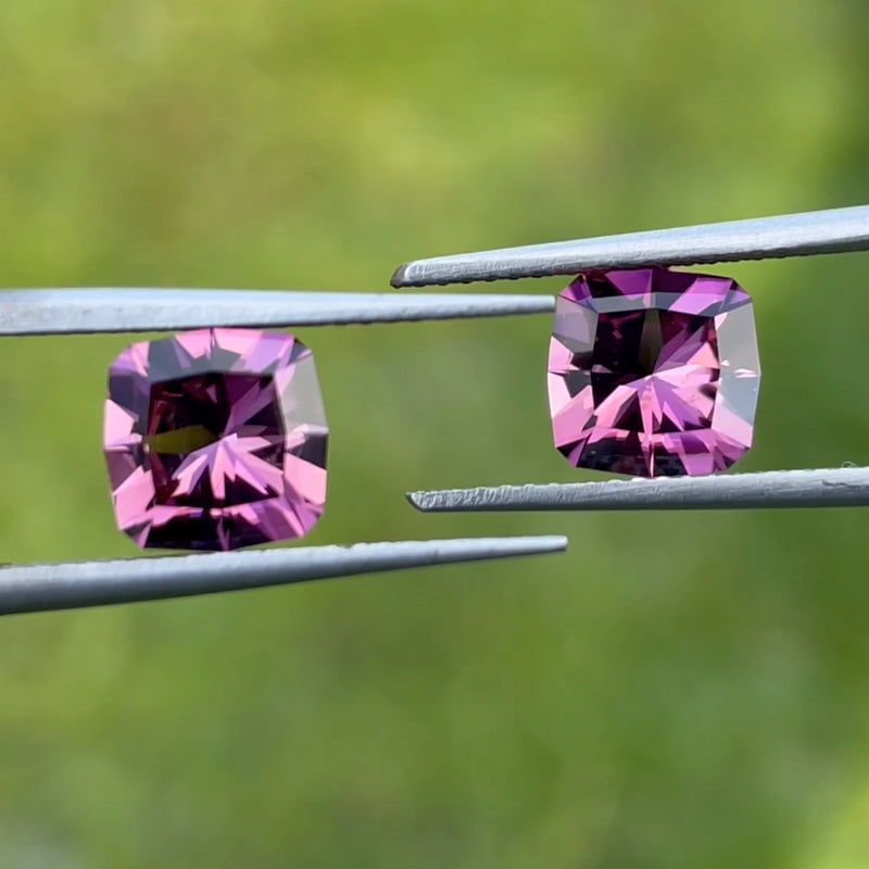 RUBELITES matching pair 1.7 & 1.75cts