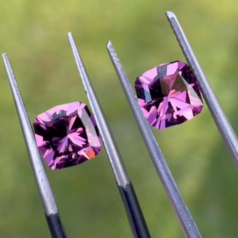 RUBELITES matching pair 1.7 & 1.75cts