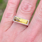 Beryl 3ct sterling silver ring